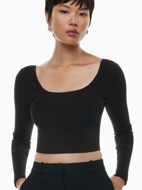 Babaton Sculpt Knit Square Neck Top